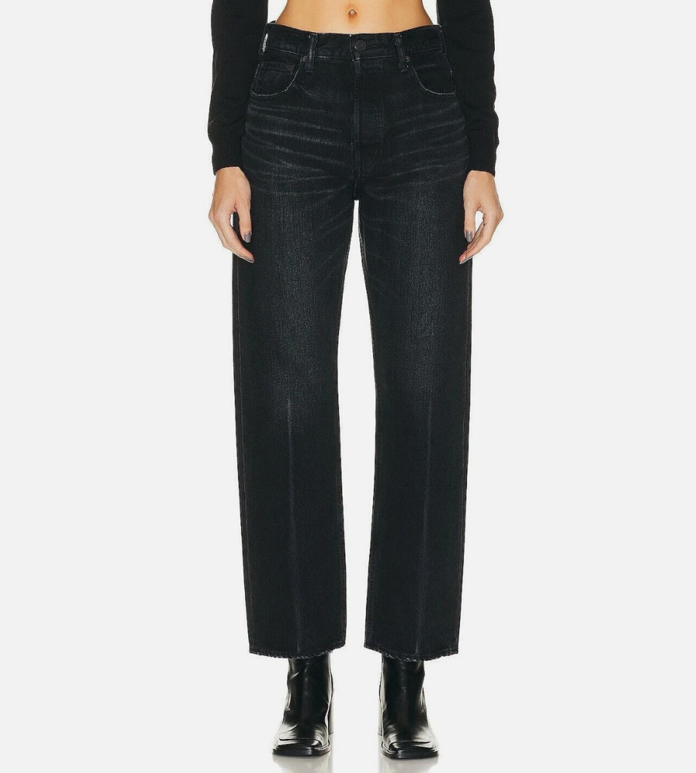 MOUSSY VINTAGE JAPAN Murrieta Wide Straight Leg Jeans Black Shopbop 24 $419